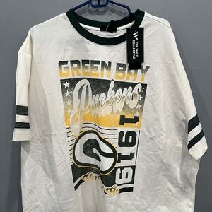 Green Bay Packers White T-Shirt Vintage